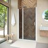 Душевая дверь Vegas Glass EP-F-1 NOVO h2000 140 01 07 L профиль белый, стекло графит. Размер регулировки 138,5-143,5 см.