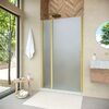 Душевая дверь Vegas Glass EP-F-1 NOVO h2000 145 03 10 L профиль золото матовое, стекло сатин. Размер регулировки 143,5-148,5 см.