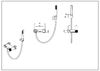 Смеситель для ванны Boheme STICK 123-GG GOLD с ручкой DIAMOND