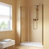 Душевая дверь Vegas Glass EP-F-2 LUX 145 05 01 R профиль бронза, стекло прозрачное. Размер регулировки 144-147 см.