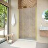 Душевая дверь Vegas Glass EP-F-2 NOVO 100 03 Moru R профиль золото матовое, стекло Moru. Размер регулировки 97-102 см.