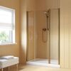 Душевая дверь Vegas Glass EP-2F LUX 160 05 crystalvision R профиль бронза, стекло crystalvision. Размер регулировки 159-162 см.