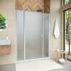 Душевая дверь Vegas Glass EP-2F NOVO 150 07 10 L профиль матовый хром, стекло сатин. Размер регулировки 148-153 см.