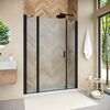 Душевая дверь Vegas Glass EP-2F NOVO h2000 170 02М 02 L профиль черный матовый, стекло шиншилла. Размер регулировки 168-173 см.