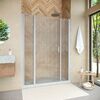 Душевая дверь Vegas Glass EP-2F NOVO h2000 210 07 Moru L профиль матовый хром, стекло Moru. Размер регулировки 208-213 см.