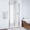 Душевая дверь Vegas Glass Е2Р 85 08 02 профиль глянцевый хром, стекло шиншилла. Размер регулировки 82,5-87,5 см.