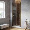 Душевая дверь Vegas Glass Е2Р LUX 85 05 07 профиль бронза, стекло графит. Размер регулировки 84-87 см.