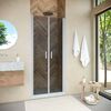 Душевая дверь Vegas Glass Е2Р NOVO h2000 90 07 07 профиль матовый хром, стекло графит. Размер регулировки 87,5-92,5 см.