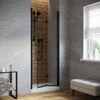 Душевая дверь Vegas Glass GPS LUX 90 02М 01 R профиль черный матовый, стекло прозрачное. Размер регулировки 89-92 см.