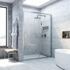 Душевая дверь Vegas Glass ZP NOVO h2000 150 07 01 профиль матовый хром, стекло прозрачное. Размер регулировки 148-153 см.