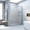 Душевая дверь Vegas Glass ZP NOVO h2000 150 07 10 профиль матовый хром, стекло сатин. Размер регулировки 148-153 см.
