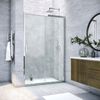 Душевая дверь Vegas Glass ZP TUR NOVO 155 08 02 профиль глянцевый хром, стекло шиншилла. Размер регулировки 153-158 см.