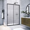 Душевая дверь Vegas Glass ZP NOVO h2000 160 02М Moru профиль черный матовый, стекло Moru. Размер регулировки 158-163 см.