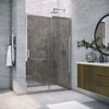 Душевая дверь Vegas Glass ZP TUR NOVO 165 08 07 профиль глянцевый хром, стекло графит. Размер регулировки 163-168 см.
