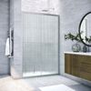 Душевая дверь Vegas Glass ZP NOVO h2000 170 07 Moru профиль матовый хром, стекло Moru. Размер регулировки 168-173 см.