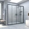 Душевая дверь Vegas Glass Z2P NOVO h2000 155 02М 01 профиль черный матовый, стекло прозрачное. Размер регулировки 153-158 см.