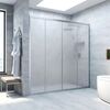 Душевая дверь Vegas Glass Z2P NOVO h2000 160 07 10 профиль матовый хром, стекло сатин. Размер регулировки 158-163 см.