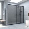 Душевая дверь Vegas Glass Z2P NOVO h2000 165 02М 07 профиль черный матовый, стекло графит. Размер регулировки 163-168 см.