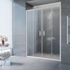 Душевая дверь Vegas Glass Z2P NOVO h2000 195 01 02 профиль белый, стекло шиншилла. Размер регулировки 193-198 см.