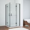 Душевой уголок Vegas Glass AFA NOVO 110 02М Moru стекло Moru, профиль черный, 110х110 см