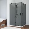Душевой уголок Vegas Glass AFA-F NOVO 110*100 02М 07 L стекло графит, профиль черный, 110х100 см