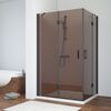 Душевой уголок Vegas Glass AFA-F NOVO 120*80 02М 05 L стекло бронза, профиль черный, 120х80 см