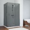 Душевой уголок Vegas Glass AFA-F TUR NOVO h1890 120*100 08 07 R стекло графит, профиль хром, 120х100 см