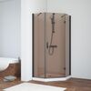 Душевой уголок Vegas Glass AFA-Pen NOVO 120 02М 05 R стекло бронза, профиль черный, 120х120 см