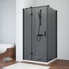 Душевой уголок Vegas Glass AFP-Fis NOVO 100*80 02М 07 L стекло графит, профиль черный, 100х80 см
