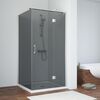 Душевой уголок Vegas Glass AFP-Fis NOVO 110 07 07 R стекло графит, профиль матовый хром, 110х110 см