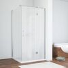 Душевой уголок Vegas Glass AFP-Fis TUR NOVO h1890 80*90 08 02 R стекло шиншилла, профиль хром, 80х90 см