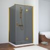 Душевой уголок Vegas Glass AFP-Fis TUR NOVO h1890 100*120 09 07 R стекло графит, профиль золото, 100х120 см