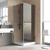 Душевой уголок Vegas Glass EP-Fis LUX 80*90 08 07 R стекло графит, профиль хром, 80х90 см