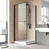 Душевой уголок Vegas Glass EP-Fis LUX 80*90 02М crystalvision L стекло crystalvision, профиль черный, 80х90 см