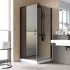 Душевой уголок Vegas Glass EP-Fis LUX 90 02М 07 L стекло графит, профиль черный, 90х90 см