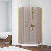 Душевой уголок Vegas Glass AFA-Pen NOVO 100 03 05 R стекло бронза, профиль золото матовое, 100х100 см