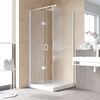 Душевой уголок Vegas Glass GPS-Fis LUX 90*120 01 02 L стекло шиншилла, профиль белый, 90х110 см