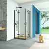Душевой уголок Vegas Glass AFA-F Retta 90*80 02М crystalvision L стекло crystalvision, профиль черный, 90х80 см