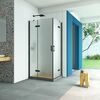 Душевой уголок Vegas Glass AFA-F Retta 100*90 02М 10 L стекло сатин, профиль черный, 100х90 см