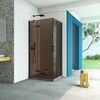 Душевой уголок Vegas Glass AFA-F Retta 100*90 02М 05 L стекло бронза, профиль черный, 100х90 см