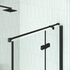 Душевой уголок Vegas Glass AFP-Fis Retta 120*80 02М 07 R стекло графит, профиль черный, 120х80 см