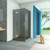 Душевой уголок Vegas Glass AFP-Fis Retta 120*100 01 07 L стекло графит, профиль белый, 120х100 см
