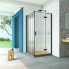 Душевой уголок Vegas Glass AFP-Fis Retta 100*120 02М Moru R стекло Moru, профиль черный, 100х120 см