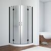 Душевой уголок Vegas Glass AFS NOVO 80 02М 10 R стекло сатин, профиль черный, 80х80 см