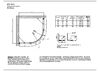 Душевой уголок Vegas Glass AFS TUR NOVO h1890 80 05 10 L стекло сатин, профиль бронза, 80х80 см