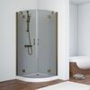 Душевой уголок Vegas Glass AFS TUR NOVO h1890 110 05 07 L стекло графит, профиль бронза, 110х110 см