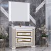 Тумба Opadiris Оникс 100 Белый глянцевый с золотой патиной (под раковину CeraStyle Kapadokya 100)