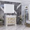 Тумба Opadiris Оникс 100 Белый глянцевый с золотой патиной (под раковину CeraStyle Kapadokya 100)