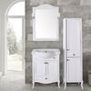 Тумба с раковиной ASB-Woodline Салерно 65 цвет белый / патина серебро