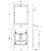 Тумба с раковиной ASB-Woodline Салерно 65 цвет орех